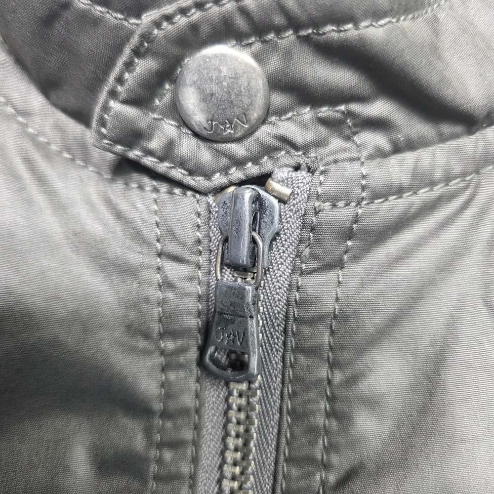 John Varvatos Collection Men Gray Racer Jacket Zip Front Windbreaker Size Medium - Picture 4 of 14